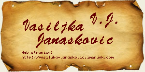 Vasiljka Janašković vizit kartica